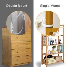 Anti-Tip Furniture Wall Anchor Straps(6 Pack), Wall Anchors Straps Kit for Bookshelf or Dresser,Adjustable Safety Furniture Wall Straps for Baby,Kids,Dogs,Cabinet, Bed,Shelf,etc.(with Screws,White) Anti-Tip Furniture Wall Anchor Straps(6 Pack), Wall Anchors Straps Kit for Bookshelf or Dresser,Adjustable Safety Furniture Wall Straps for Baby,Kids,Dogs,Cabinet, Bed,Shelf,etc.(with Screws,White)