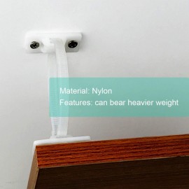 Anti-Tip Furniture Wall Anchor Straps(6 Pack), Wall Anchors Straps Kit for Bookshelf or Dresser,Adjustable Safety Furniture Wall Straps for Baby,Kids,Dogs,Cabinet, Bed,Shelf,etc.(with Screws,White) Anti-Tip Furniture Wall Anchor Straps(6 Pack), Wall Anchors Straps Kit for Bookshelf or Dresser,Adjustable Safety Furniture Wall Straps for Baby,Kids,Dogs,Cabinet, Bed,Shelf,etc.(with Screws,White)