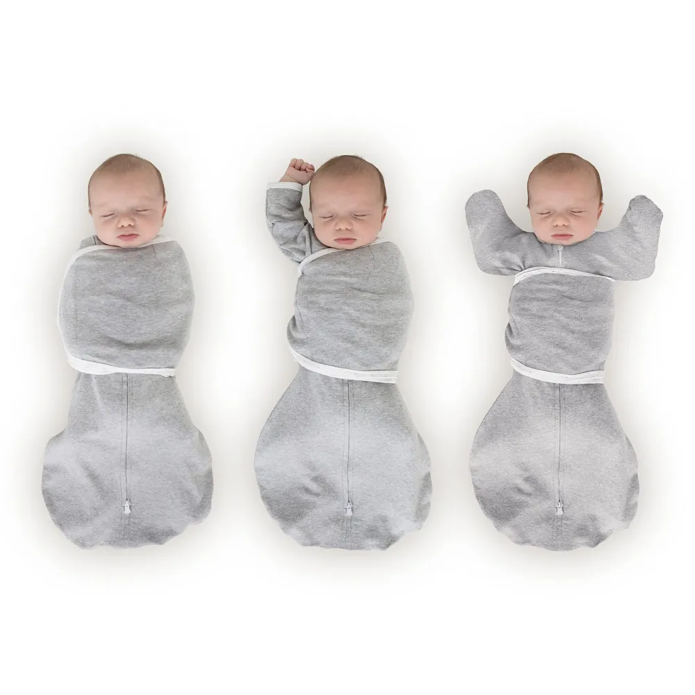 SwaddleDesigns 6-way Omni Swaddle Sack Arms Up Swaddle for Newborn, More Options to Calm Startle Reflex, Improves Sleep, Easy Transition Baby Sleep Sack, Small, 0-3 month, Heathered Gray SwaddleDesigns 6-way Omni Swaddle Sack Arms Up Swaddle for Newborn, More Options to Calm Startle Reflex, Improves Sleep, Easy Transition Baby Sleep Sack, Small, 0-3 month, Heathered Gray