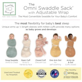 SwaddleDesigns 6-way Omni Swaddle Sack Arms Up Swaddle for Newborn, More Options to Calm Startle Reflex, Improves Sleep, Easy Transition Baby Sleep Sack, Small, 0-3 month, Heathered Gray SwaddleDesigns 6-way Omni Swaddle Sack Arms Up Swaddle for Newborn, More Options to Calm Startle Reflex, Improves Sleep, Easy Transition Baby Sleep Sack, Small, 0-3 month, Heathered Gray
