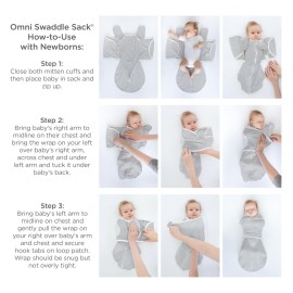SwaddleDesigns 6-way Omni Swaddle Sack Arms Up Swaddle for Newborn, More Options to Calm Startle Reflex, Improves Sleep, Easy Transition Baby Sleep Sack, Small, 0-3 month, Heathered Gray SwaddleDesigns 6-way Omni Swaddle Sack Arms Up Swaddle for Newborn, More Options to Calm Startle Reflex, Improves Sleep, Easy Transition Baby Sleep Sack, Small, 0-3 month, Heathered Gray
