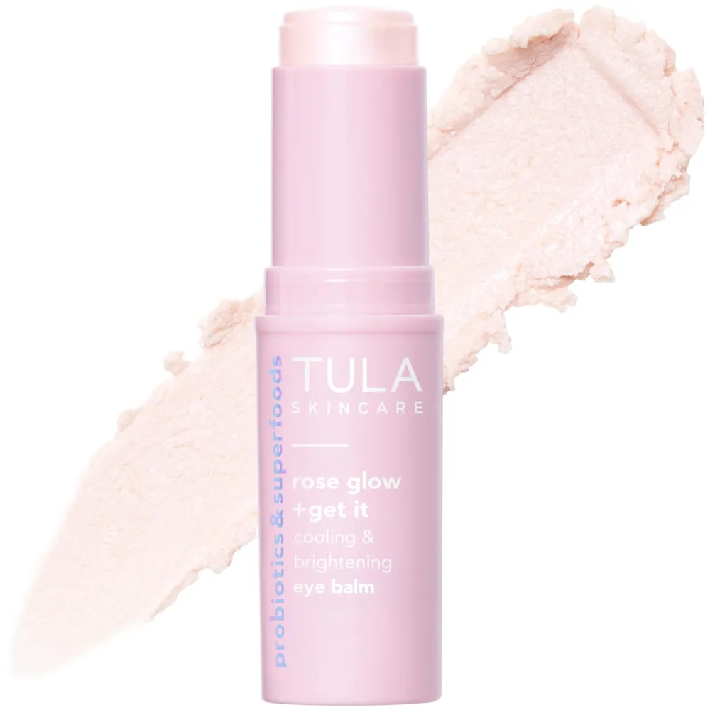 TULA Skin Care Eye Balm Rose Glow - Dark Circle Treatment, Instantly Hydrate and Brighten Undereye Area, Portable and Perfect to Use On-the-go, 0.35 oz. TULA Skin Care Eye Balm Rose Glow - Dark Circle Treatment, Instantly Hydrate and Brighten Undereye Area, Portable and Perfect to Use On-the-go, 0.35 oz.