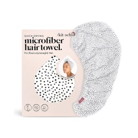 Kitsch Microfiber Hair Towel Wrap for Women - Microfiber Towel, Super Absorbent, Quick Dry, Anti-Frizz - for Long and Short Hairs, Turbans for Women, Wet and Curly Hair Wrap - Micro Dot Kitsch Microfiber Hair Towel Wrap for Women - Microfiber Towel, Super Absorbent, Quick Dry, Anti-Frizz - for Long and Short Hairs, Turbans for Women, Wet and Curly Hair Wrap - Micro Dot