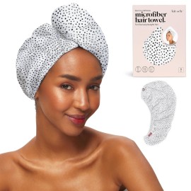 Kitsch Microfiber Hair Towel Wrap for Women - Microfiber Towel, Super Absorbent, Quick Dry, Anti-Frizz - for Long and Short Hairs, Turbans for Women, Wet and Curly Hair Wrap - Micro Dot Kitsch Microfiber Hair Towel Wrap for Women - Microfiber Towel, Super Absorbent, Quick Dry, Anti-Frizz - for Long and Short Hairs, Turbans for Women, Wet and Curly Hair Wrap - Micro Dot