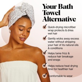 Kitsch Microfiber Hair Towel Wrap for Women - Microfiber Towel, Super Absorbent, Quick Dry, Anti-Frizz - for Long and Short Hairs, Turbans for Women, Wet and Curly Hair Wrap - Micro Dot Kitsch Microfiber Hair Towel Wrap for Women - Microfiber Towel, Super Absorbent, Quick Dry, Anti-Frizz - for Long and Short Hairs, Turbans for Women, Wet and Curly Hair Wrap - Micro Dot