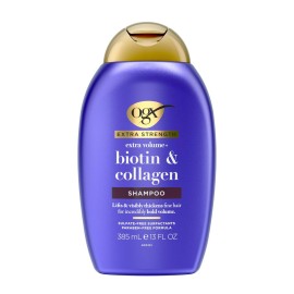 OGX Thick & Full + Biotin Collagen Extra Strength Volumizing Shampoo with Vitamin B7 Hydrolyzed Wheat Protein for Fine Hair. Sulfate-Free Surfactants Thicker, Fuller Hair, 13 Fl Oz OGX Thick & Full + Biotin Collagen Extra Strength Volumizing Shampoo with Vitamin B7 Hydrolyzed Wheat Protein for Fine Hair. Sulfate-Free Surfactants Thicker, Fuller Hair, 13 Fl Oz