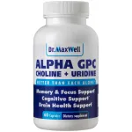 Dr. Maxwell Alpha GPC 600mg + Uridine, a Choline Enhancer. Better Than Alpha-GPC or Uridine Alone. Best Choline Source: 2in1, Soy Free, No Fillers, USA, 60 Pills, Acetylcholine Precursor