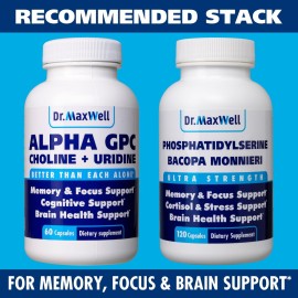 Dr. Maxwell Alpha GPC 600mg + Uridine, a Choline Enhancer. Better Than Alpha-GPC or Uridine Alone. Best Choline Source: 2in1, Soy Free, No Fillers, USA, 60 Pills, Acetylcholine Precursor Dr. Maxwell Alpha GPC 600mg + Uridine, a Choline Enhancer. Better Than Alpha-GPC or Uridine Alone. Best Choline Source: 2in1, Soy Free, No Fillers, USA, 60 Pills, Acetylcholine Precursor