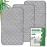 Diaper Changing Pad Liner Non-Slip, Waterproof Terry Mat, Quilted Absorbent Bassinet Liners Washable, 3 Pack 13x 26 Reusable Portable Changing Table Pad Rectangle Grey