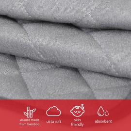 Diaper Changing Pad Liner Non-Slip, Waterproof Terry Mat, Quilted Absorbent Bassinet Liners Washable, 3 Pack 13x 26 Reusable Portable Changing Table Pad Rectangle Grey Diaper Changing Pad Liner Non-Slip, Waterproof Terry Mat, Quilted Absorbent Bassinet Liners Washable, 3 Pack 13x 26 Reusable Portable Changing Table Pad Rectangle Grey