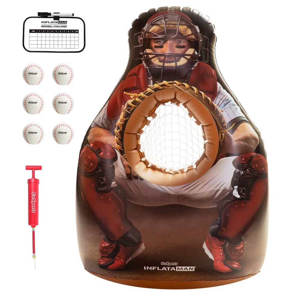 GoSports Inflataman Baseball Toss Challenge - Inflatable Catcher Strike Zone Pitching Game GoSports Inflataman Baseball Toss Challenge - Inflatable Catcher Strike Zone Pitching Game