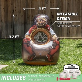 GoSports Inflataman Baseball Toss Challenge - Inflatable Catcher Strike Zone Pitching Game GoSports Inflataman Baseball Toss Challenge - Inflatable Catcher Strike Zone Pitching Game