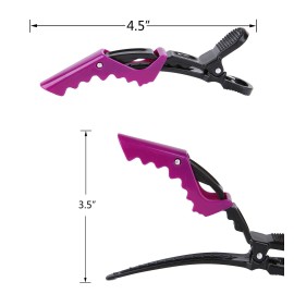 HH&LL Hair Clips for Women - Wide Teeth & Double-Hinged Design - Alligator Styling Sectioning Clips of Professional Hair Salon Quality - 10Pack (Purple) HH&LL Hair Clips for Women - Wide Teeth & Double-Hinged Design - Alligator Styling Sectioning Clips of Professional Hair Salon Quality - 10Pack (Purple)