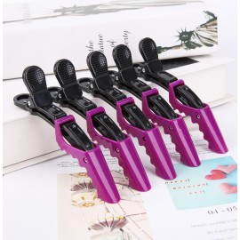 HH&LL Hair Clips for Women - Wide Teeth & Double-Hinged Design - Alligator Styling Sectioning Clips of Professional Hair Salon Quality - 10Pack (Purple) HH&LL Hair Clips for Women - Wide Teeth & Double-Hinged Design - Alligator Styling Sectioning Clips of Professional Hair Salon Quality - 10Pack (Purple)
