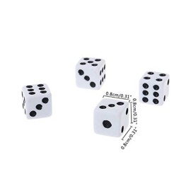 KRISMYA 100Pcs 8mm White Dice,Adult Game Dice for Teaching Math,Activity,Casino Theme,Party Favors,Toy Gifts,Magic Tricks Prop KRISMYA 100Pcs 8mm White Dice,Adult Game Dice for Teaching Math,Activity,Casino Theme,Party Favors,Toy Gifts,Magic Tricks Prop