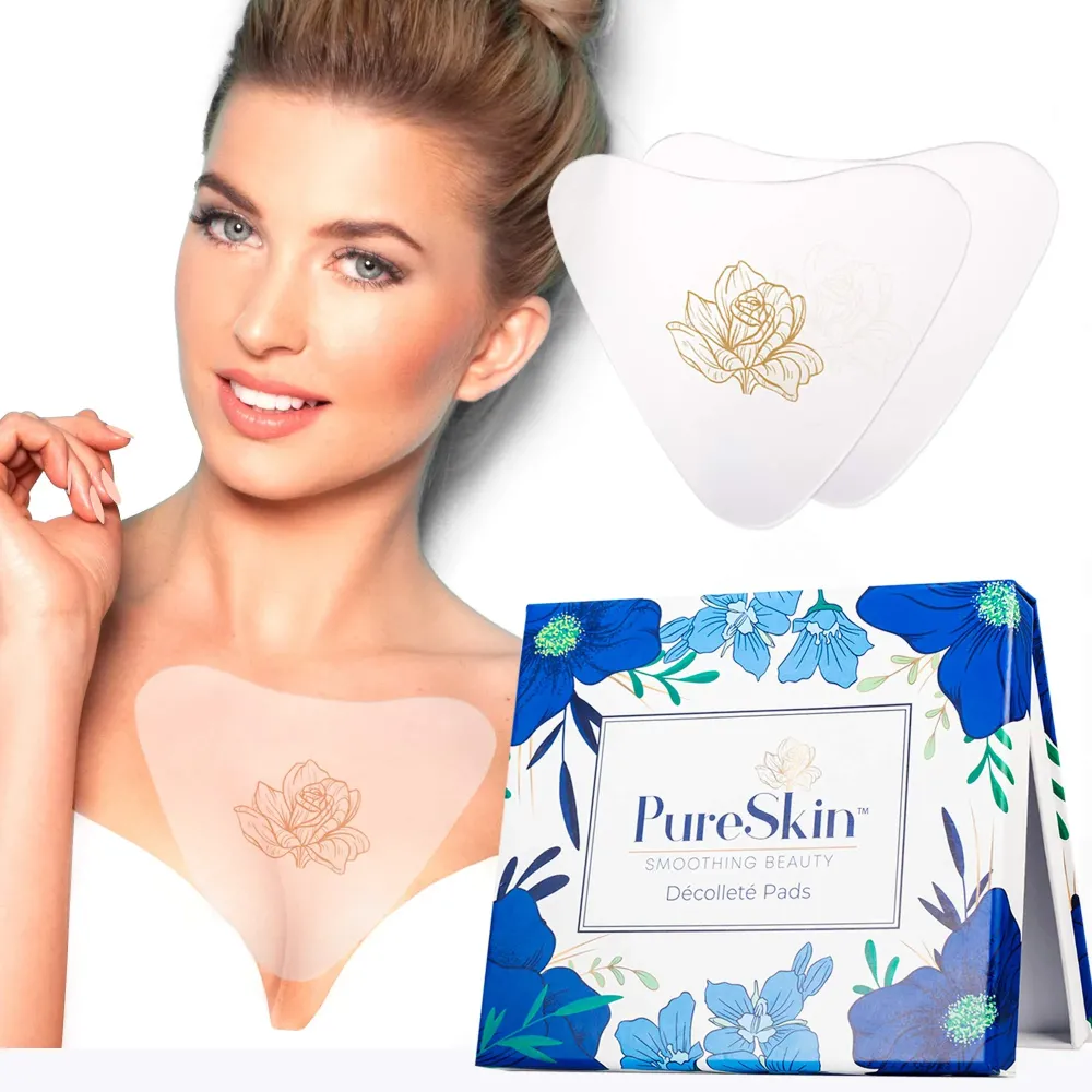 PureSkin Chest Wrinkle Pads-4 PACK -Decollete Anti Wrinkle Chest Pads | Silicone Patches for Wrinkles | Chest Wrinkles from Side Sleeping | Chest Wrinkles | Silicone Chest Pads PureSkin Chest Wrinkle Pads-4 PACK -Decollete Anti Wrinkle Chest Pads | Silicone Patches for Wrinkles | Chest Wrinkles from Side Sleeping | Chest Wrinkles | Silicone Chest Pads
