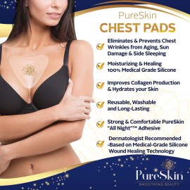 PureSkin Chest Wrinkle Pads-4 PACK -Decollete Anti Wrinkle Chest Pads | Silicone Patches for Wrinkles | Chest Wrinkles from Side Sleeping | Chest Wrinkles | Silicone Chest Pads PureSkin Chest Wrinkle Pads-4 PACK -Decollete Anti Wrinkle Chest Pads | Silicone Patches for Wrinkles | Chest Wrinkles from Side Sleeping | Chest Wrinkles | Silicone Chest Pads