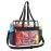 Paxiland Clear Bag for Stadium Events 12x6x12, Large Clear Tote Lunch Bag Stadium Approved with Reinforced Shoulder Straps for Concert Outfits and Festival, Transparent Handbag for Women - Black
