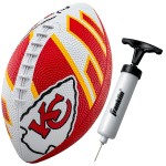 Franklin Sports NFL Kansas City Chiefs Football - Youth Football - Mini 8.5 Rubber Ball - Perfect for Kids - Team Logos and Colors