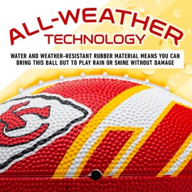 Franklin Sports NFL Kansas City Chiefs Football - Youth Football - Mini 8.5 Rubber Ball - Perfect for Kids - Team Logos and Colors Franklin Sports NFL Kansas City Chiefs Football - Youth Football - Mini 8.5 Rubber Ball - Perfect for Kids - Team Logos and Colors