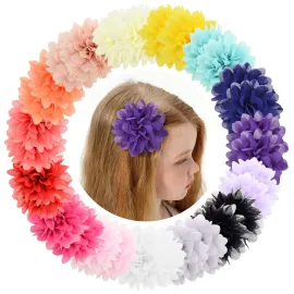 30pcs Baby Girls Alligator Hair Clips Chiffon Flow..