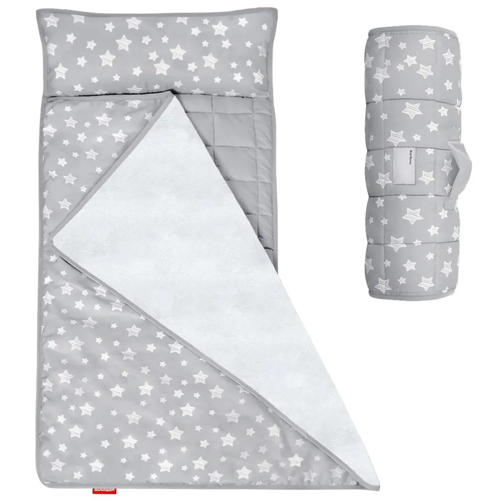 Moonsea Toddler Nap Mat with Pillow and Fleece Minky Blanket, Lightweight, Soft Perfect for Kids Preschool, Daycare, Travel Sleeping Bag Boys and Girls, 21 x 50 Fit Standard Cot Moonsea Toddler Nap Mat with Pillow and Fleece Minky Blanket, Lightweight, Soft Perfect for Kids Preschool, Daycare, Travel Sleeping Bag Boys and Girls, 21 x 50 Fit Standard Cot