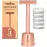 Bambaw Double Edge Safety Razor with Stand, Women Razor with 5 Double Edge Safety Razor Blades, Plastic Free Metal Razor - Rose Gold