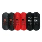 TRU BARBER HAIR GRIPPERS  3 COLORS BUNDLE PACK 6 PCS for Men and Women - Salon and Barber, Hair Clips for Styling, Hair holder Grips (Black/Red/Black)