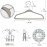 Babyrish Velvet Baby Hangers 30 Pack, Ultra Thin Nonslip Nursery Clothes Hangers with 8pcs Cute Clothing Dividers and 10pcs Hanger Clips for Kids Baby Boys & Girls Closet Organizer, Grey