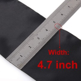 XTREND 2Pcs Women\'s Satin Edge Scarves for Wigs 58 Inch Silk Edge Laying Scarf for Women Non Slip Hair Wrap Wigs Grip Band for Yoga, Makeup, Facial, Sport (2 pcs, Black)