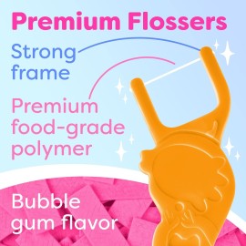 Kids Flossers 4 Pack (200 Total), Kids Floss Picks, Flossers Kids, Floss for Kids, Cute Animal Shapes, Glides Easy Between Teeth, Flosser Helps Prevent Tooth Decay & Gum Disease, Bubble Gum Flavored Kids Flossers 4 Pack (200 Total), Kids Floss Picks, Flossers Kids, Floss for Kids, Cute Animal Shapes, Glides Easy Between Teeth, Flosser Helps Prevent Tooth Decay & Gum Disease, Bubble Gum Flavored