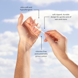 Sky Organics Organic Cotton Swabs for Sensitive Skin, 100% Pure GOTS Certified Organic for Beauty & Personal Care, 4 Pack with Ebook Sky Organics Organic Cotton Swabs for Sensitive Skin, 100% Pure GOTS Certified Organic for Beauty & Personal Care, 4 Pack with Ebook