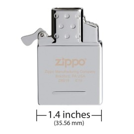 Zippo 65827 Butane Lighter Insert - Double Torch, 1.4L x 0.5W x 2.1Th Zippo 65827 Butane Lighter Insert - Double Torch, 1.4L x 0.5W x 2.1Th