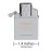 Zippo 65827 Butane Lighter Insert - Double Torch, 1.4L x 0.5W x 2.1Th