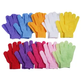 10 Pairs Exfoliating Gloves,Made of 100% Nylon,10 ..