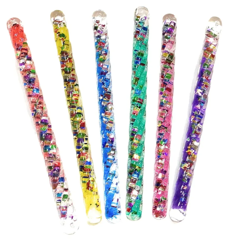 Mini Spiral Glitter Wands (6.5 Inches) Complete Gift Set Party Pack- 6 Pack Mini Spiral Glitter Wands (6.5 Inches) Complete Gift Set Party Pack- 6 Pack