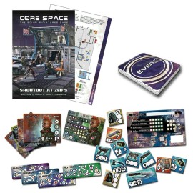 Battle Systems Core Space Shootout at Zeds Expansion Set - Miniatures - Board Game - Event Cards - Modular 3D Terrain - Wargaming BSGCSE001