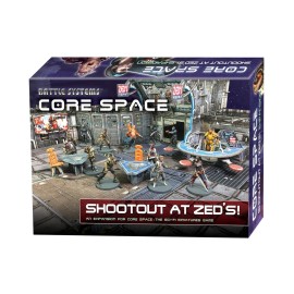 Battle Systems Core Space Shootout at Zeds Expansion Set - Miniatures - Board Game - Event Cards - Modular 3D Terrain - Wargaming BSGCSE001