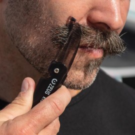 ZEUS Folding Mustache Comb, Handmade Saw-Cut Best Moustache Pocket Comb - (Traditional) - K11 ZEUS Folding Mustache Comb, Handmade Saw-Cut Best Moustache Pocket Comb - (Traditional) - K11