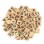 TMEEIHNSS 100Pcs Wooden Alphabet Tiles Scrabble Replacement Letters for Board Games, Wedding Frame and Wall Art (100)