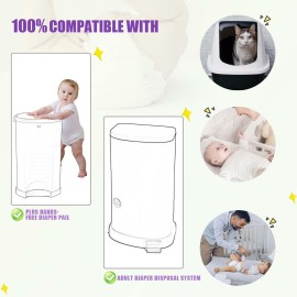 Diaper Pail Refills Increased 30% length Compatible with Dekor Plus Diaper Pails Lavender Scent Holds up to 3016 Diapers (4 Pack) Diaper Pail Refills Increased 30% length Compatible with Dekor Plus Diaper Pails Lavender Scent Holds up to 3016 Diapers (4 Pack)
