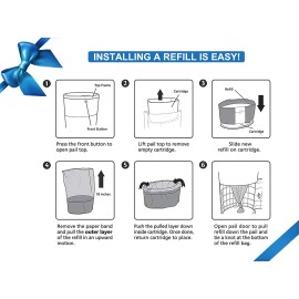 Diaper Pail Refills Increased 30% length Compatible with Dekor Plus Diaper Pails Lavender Scent Holds up to 3016 Diapers (4 Pack) Diaper Pail Refills Increased 30% length Compatible with Dekor Plus Diaper Pails Lavender Scent Holds up to 3016 Diapers (4 Pack)