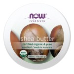 NOW Foods Solutions, Certified Organic Shea Butter, Moisturizer For Rough And Dry Skin, Travel Size, 3-Ounce