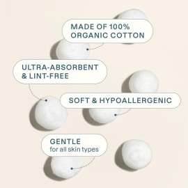 Cliganic Organic Super Jumbo Cotton Balls (100 Count) - Hypoallergenic, Absorbent, Large Size, 100% Pure (Packaging May Vary) Cliganic Organic Super Jumbo Cotton Balls (100 Count) - Hypoallergenic, Absorbent, Large Size, 100% Pure (Packaging May Vary)