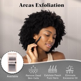 Kitsch Dermaplaning Tool - Face Razors for Women and Men, Eyebrow Trimmer & Face Shaver for Women, Facial Hair Removal for Women and Men, Dermaplane Razor for Women Face, 12 pc (Black) Kitsch Dermaplaning Tool - Face Razors for Women and Men, Eyebrow Trimmer & Face Shaver for Women, Facial Hair Removal for Women and Men, Dermaplane Razor for Women Face, 12 pc (Black)