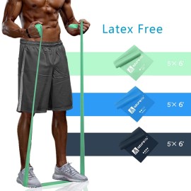 A AZURELIFE Resistance Bands,Professional Long Non-Latex Elastic Stretch Bands,Exercise Bands for Physical Therapy, Yoga, Pilates, Rehab, at-Home or The Gym Workouts, Strength Training A AZURELIFE Resistance Bands,Professional Long Non-Latex Elastic Stretch Bands,Exercise Bands for Physical Therapy, Yoga, Pilates, Rehab, at-Home or The Gym Workouts, Strength Training