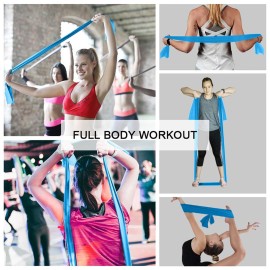 A AZURELIFE Resistance Bands,Professional Long Non-Latex Elastic Stretch Bands,Exercise Bands for Physical Therapy, Yoga, Pilates, Rehab, at-Home or The Gym Workouts, Strength Training A AZURELIFE Resistance Bands,Professional Long Non-Latex Elastic Stretch Bands,Exercise Bands for Physical Therapy, Yoga, Pilates, Rehab, at-Home or The Gym Workouts, Strength Training