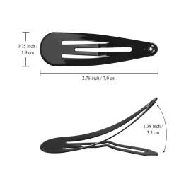 Snap Hair Clips for Women Girls, Funtopia 40 Pcs 7cm / 2.8 Inch Long No Slip Metal Hair Clips, Large Snap Hair Barrettes Hairpins for Thick Hair (Mixed color) Snap Hair Clips for Women Girls, Funtopia 40 Pcs 7cm / 2.8 Inch Long No Slip Metal Hair Clips, Large Snap Hair Barrettes Hairpins for Thick Hair (Mixed color)