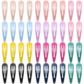 Snap Hair Clips for Women Girls, Funtopia 40 Pcs 7cm / 2.8 Inch Long No Slip Metal Hair Clips, Large Snap Hair Barrettes Hairpins for Thick Hair (Mixed color) Snap Hair Clips for Women Girls, Funtopia 40 Pcs 7cm / 2.8 Inch Long No Slip Metal Hair Clips, Large Snap Hair Barrettes Hairpins for Thick Hair (Mixed color)