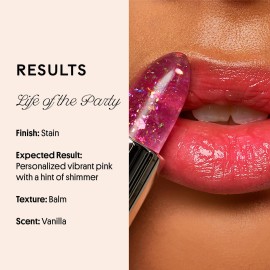 Winky Lux Glitter Confetti Balm, pH Color Changing Lipstick, Vegan & Cruelty Free Lip Balm, Hydrate & Plump, Sheer Pink Lipstick With Lavender Confetti Winky Lux Glitter Confetti Balm, pH Color Changing Lipstick, Vegan & Cruelty Free Lip Balm, Hydrate & Plump, Sheer Pink Lipstick With Lavender Confetti